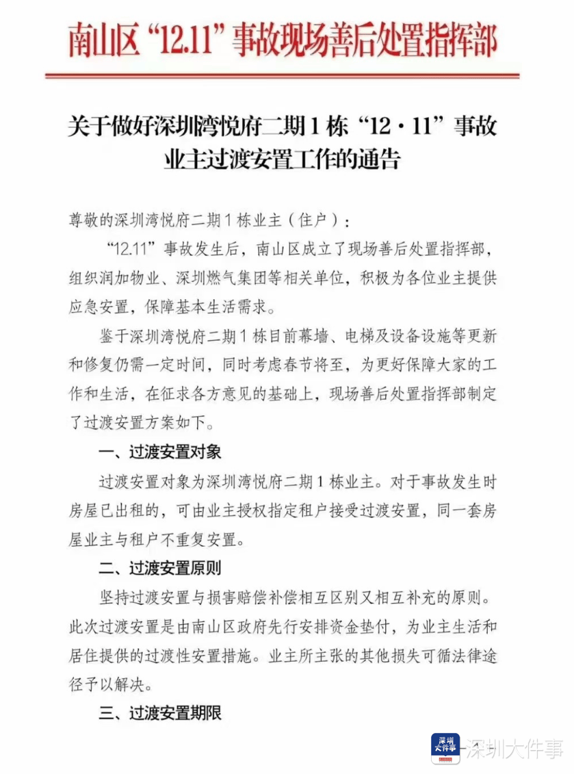 深圳湾悦府事故过渡安置方案已制定<strong></p>
<p>合约币走势</strong>，可选现金或酒店过渡安置