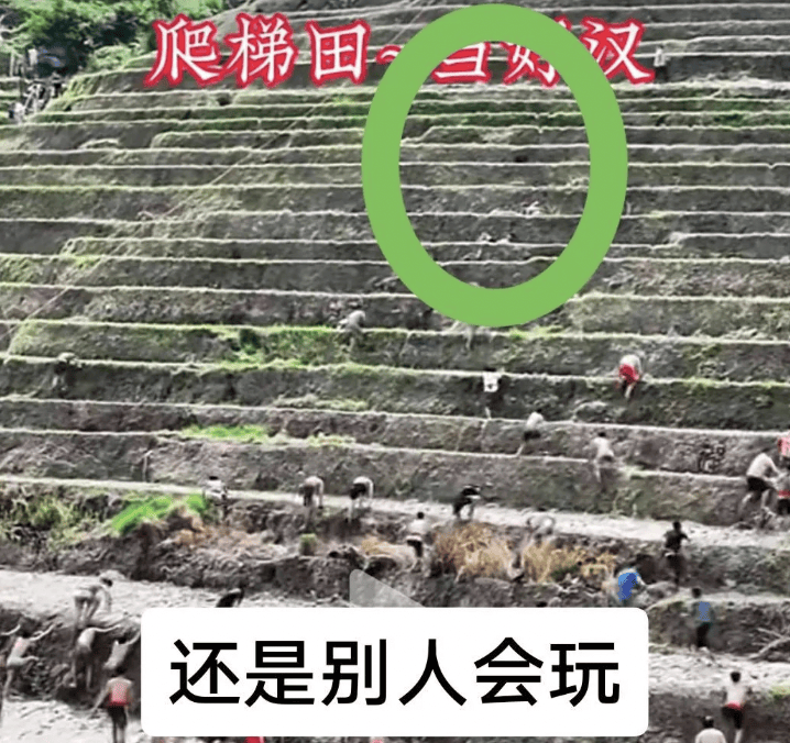桂林一景区回应爬梯田比赛前两名半坡起跑作弊：游客赛前试爬后躺半坡<strong></p>
<p>币圈电报</strong>，工作人员没发现