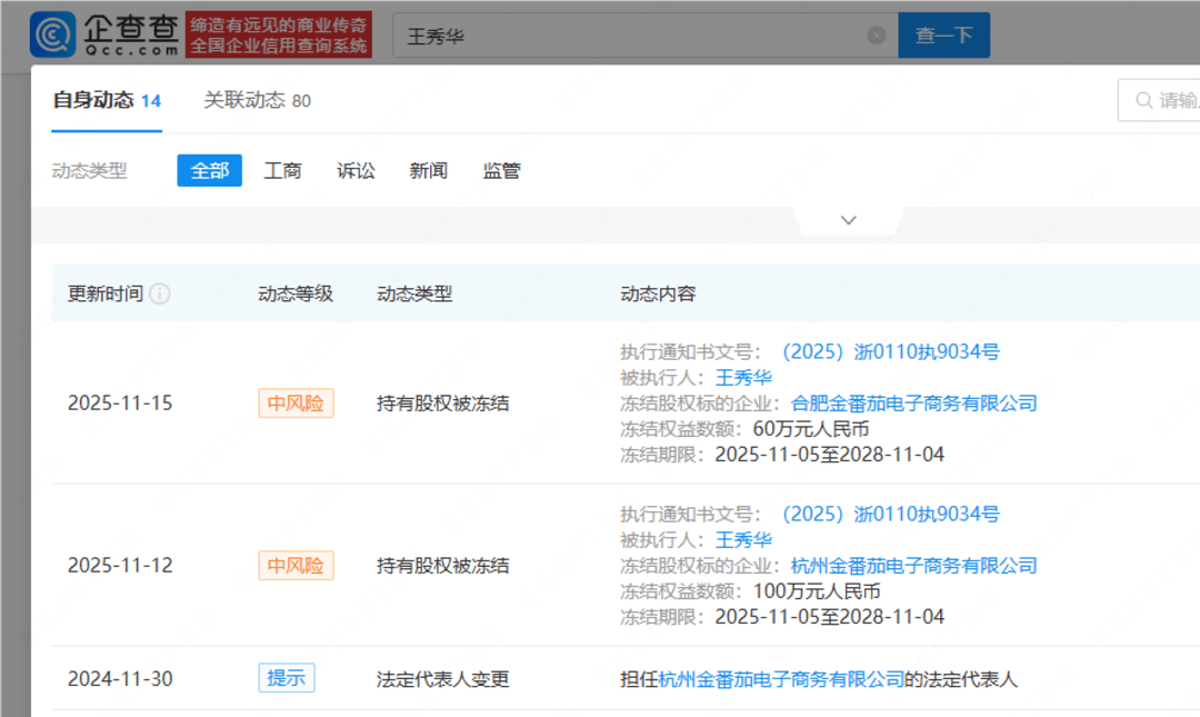何秋亊称演唱会未获报酬引关注<strong></p>
<p>交易台</strong>，主办方老板160万股权被冻结