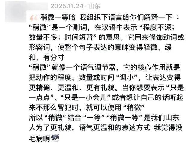 “稍微一等”冲上热搜<strong></p>
<p>炒币经历</strong>!山东人集体懵圈:竟然是病句?没有问题啊我觉得